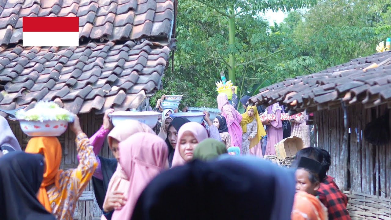 Traditional wedding, in rural madura indonesia village,