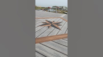 Check out this Compass rose  decking inlay #deckbuilding #inlay #build #bluecollar