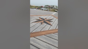 Check out this Compass rose  decking inlay #deckbuilding #inlay #build #bluecollar