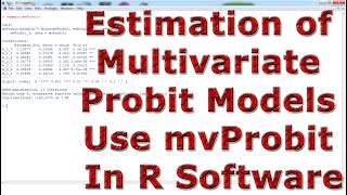 Celebrity Estimation of Multivariate Probit Models Use mvProbit With (In) R Software Wealth