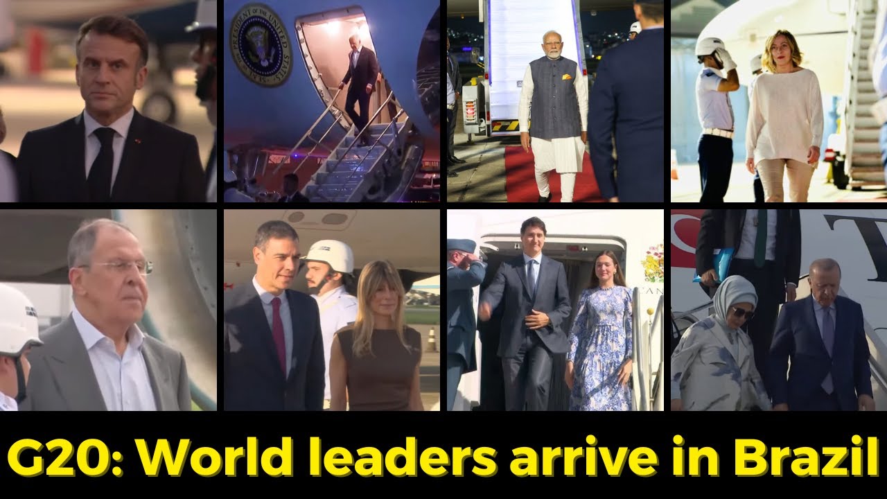 World Leaders Arrive in Brazil for G20 Summit Live - YouTube