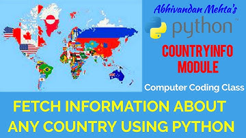 Fetch Information about any Country using Python | CountryInfo Python