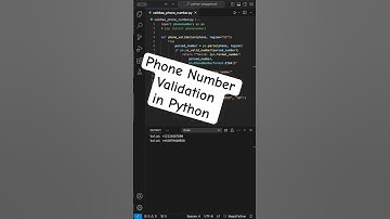 Validate Phone Number in Python #python #coding #programming