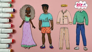 HOW TO MAKE PAPER DOLL MALE DRESS UP DIY CLOTHES AND SHOES SIMPLE DRAW