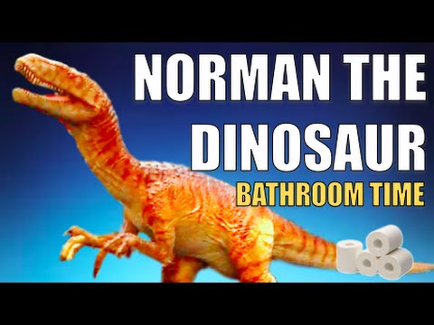 Dinosaur Bathroom Prank // Norman the Dinosaur #1 | FXated