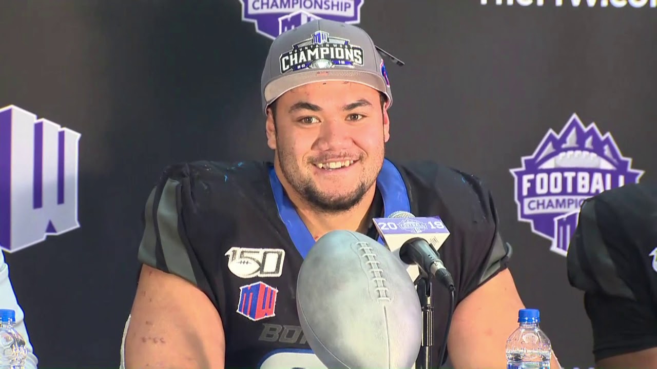 Coach Harsin, Sonatane Lui, and Jaylon Henderson talk about winning the MWC title against Hawai'i