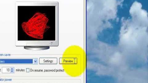 SET SCREEN SAVER IN WINDOWS XP