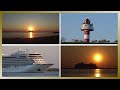 VIKING SKY Sunset Sailaway from Hamburg