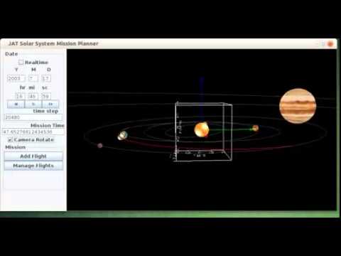 Earth to Mars flight simulation