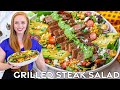 Grilled Steak Salad with Grilled Corn | How to Make Flank Steak | with Chimichurri Sauce