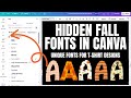 Hidden Fall Fonts in Canva | Canva T-Shirt Hacks for Fall Designs 2025