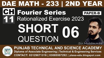 DAE MATH 233 Chapter 11 Short Question 6 | Sir Muhammad