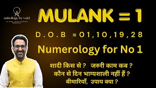 MULANK 1 | Numerology For No 1 | मूलांक 1 | #astrologybyvaid