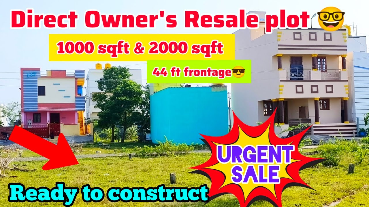 Plot Resale 🎁🤓Direct Owner's Resale Plot🤑Urgent Sale🎊44ft frontage🌆1000sqft ...