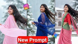 Gemini Kashmir Snowfall Trending Photo Prompt | Google Gemini Kashmir Snowfall Photo Kaise Banaen  screenshot 2