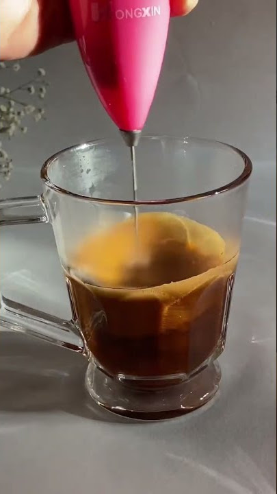Foamy instant black coffee. ☕️