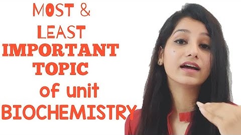 Most and Least  important topics from the unit Biochemistry|UNIT 1||CSIRNET|GATE|IITJAM|DBT|