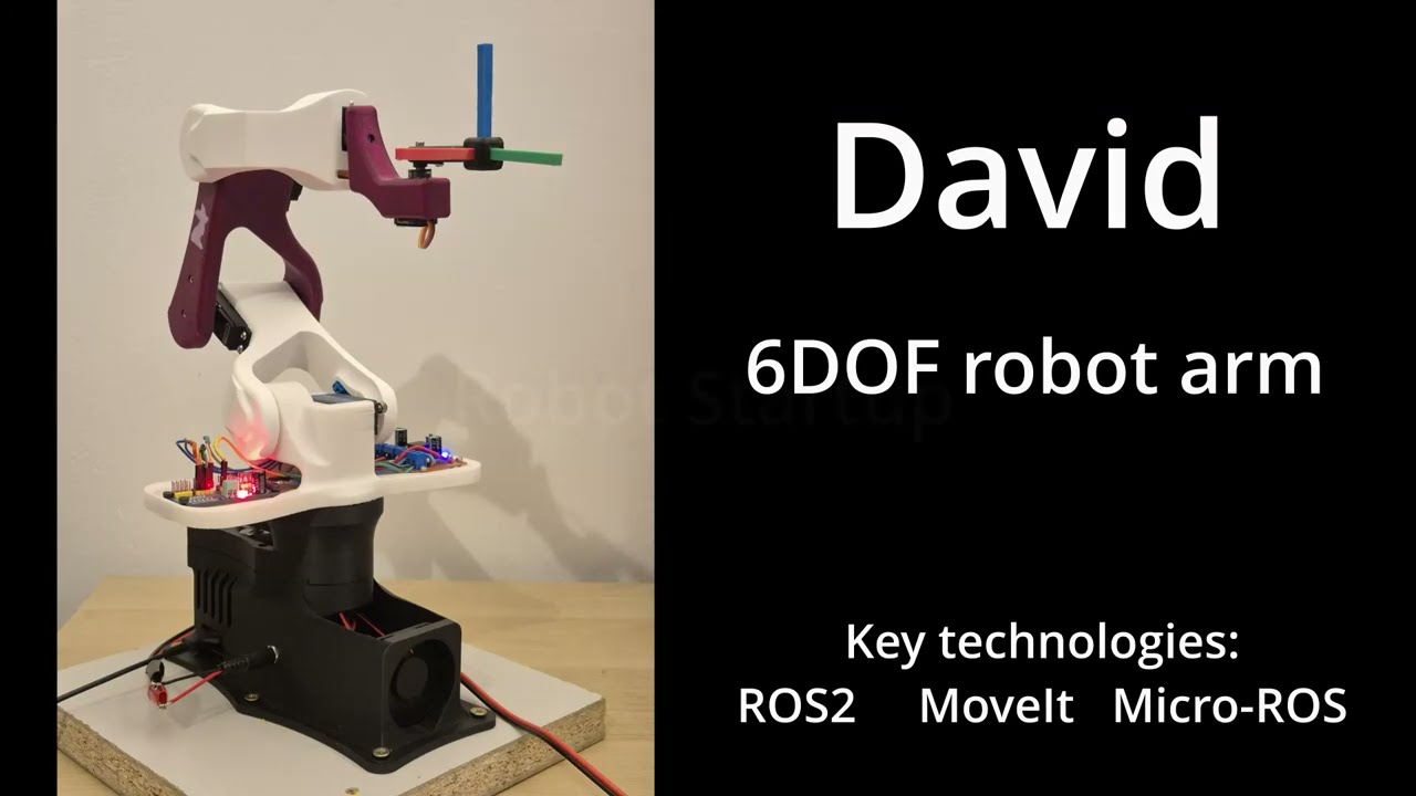 David - 3D-printed 6DOF with ROS2 and MoveIt