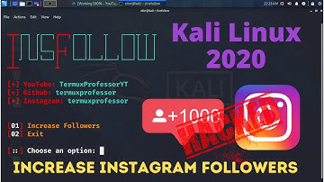 Script for Increase Instagram Followers using Kali Linux 2020 Working 100% | Instagram Follower H*ck