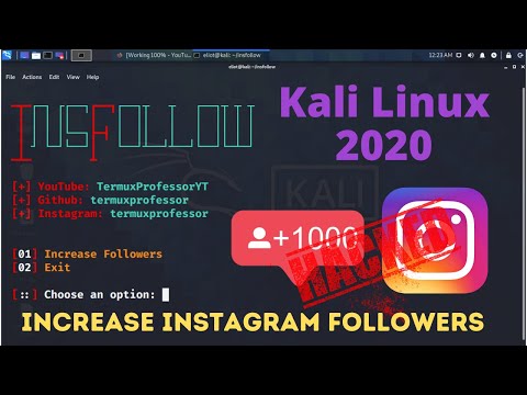 Script for Increase Instagram Followers using Kali Linux 2020 Working 100% | Instagram Follower H*ck