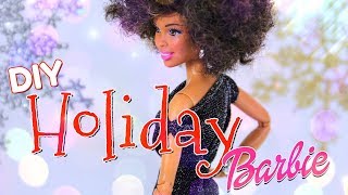 Diy - How To Make Holiday Barbie Dress Plus Snowflake Backdrop