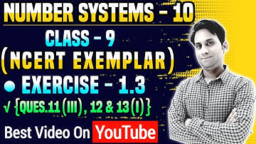 number system class 9 ncert exemplar | class 9 ncert exemplar maths | number sytems exemplar ex-1.3