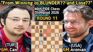 Emre Can - 2534 (Tur) Vs Levon Aronian - 2725 (Usa) 46Th Fide Chess Olympiad 2026 Round 11
