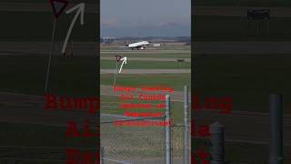 Bumpy Landing Air Canada at Edmonton International #aviation #aircanada #yeg #planespotting