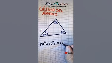 Cálculo del valor del ángulo interno de un triángulo