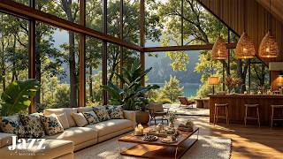 Serene Forest Cafe Jazz | Soft Piano Jazz With Cozy Indoor Ambience for Relax &amp; Peaceful Morning