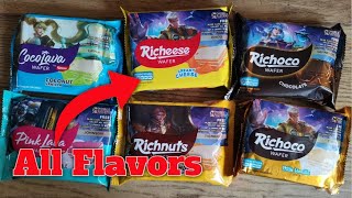 Opening each Richoco and Richeese wafers flavor with Free MLBB cards inside | New cards added