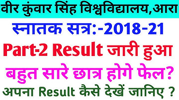 Vksu Part 2 Result 2018-21 बहुत सारे Students को फेल कर दिया गया है सबूत देखिए अपना Result कैसे देखे