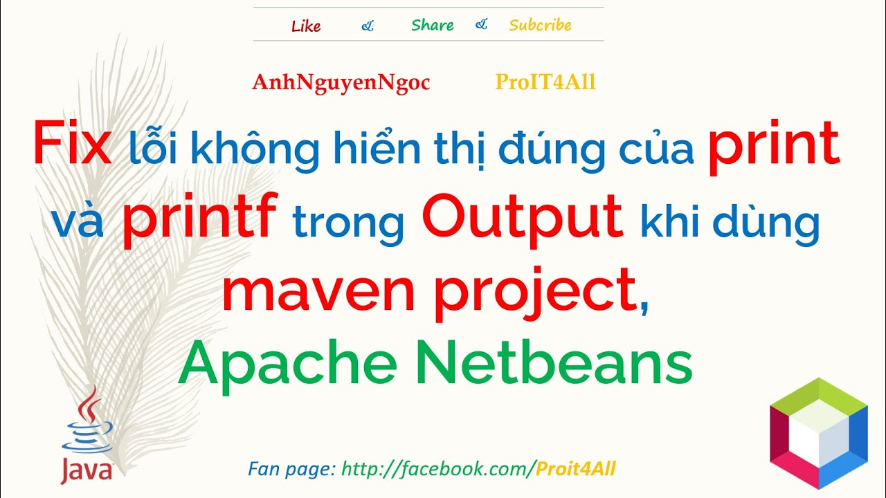 Fix Lỗi Không Hiển Thị Của Print Và Printf Trong Output Khi Dùng Maven Project Trong Apache Netbeans