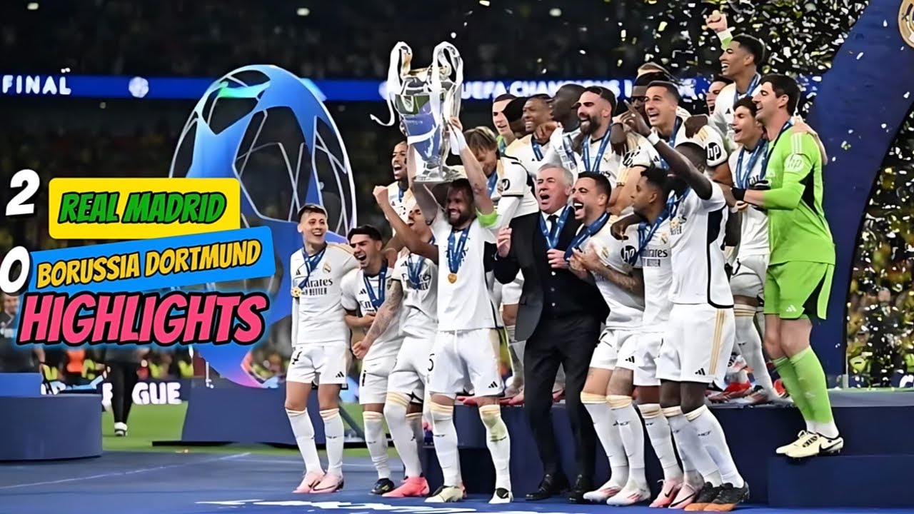 Real Madrid Vs Borussia Dortmund | 2-0 | UCL Final 2024 extended ...