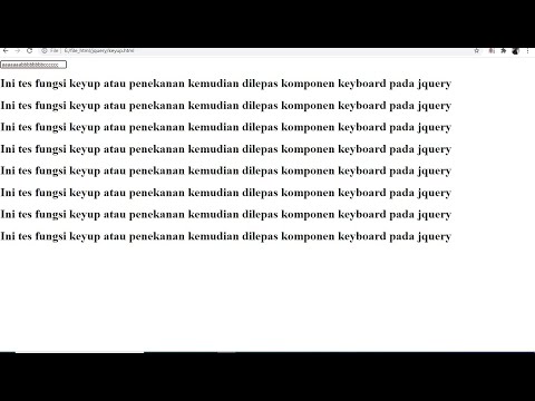 jquery dasar : fungsi keyup jquery