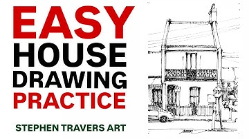 Easy House Drawing Practice
