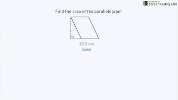 Unit 8 Lesson 2 MathCast: Area of Parallelograms 1