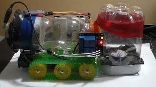 Bluetooth RC Vacuum Cleaner with Arduino UNO, Motor Shield, HC-06 and Relay Module