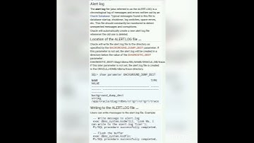What are alert logs ?