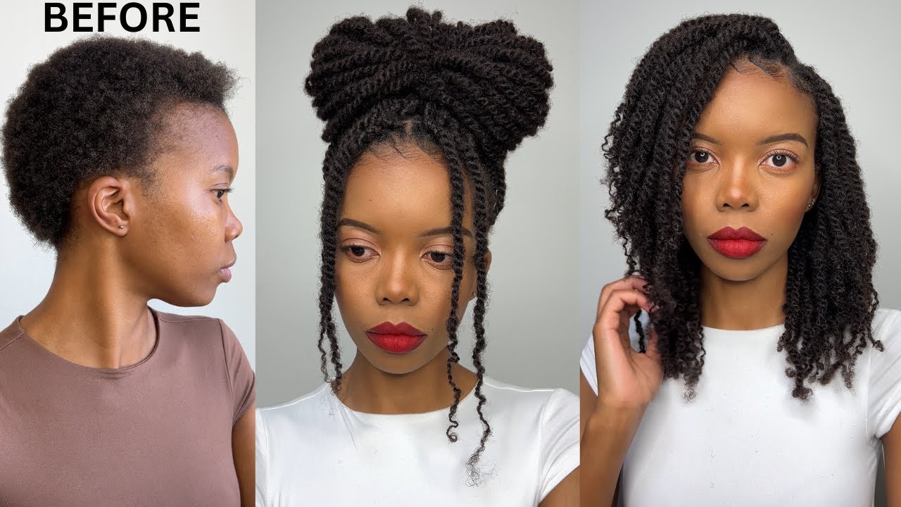 HOW TO DO MINI TWISTS USING KINKY BULK HUMAN HAIR AS A BEGINNER