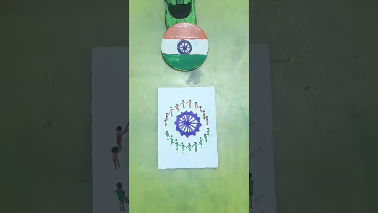 Indian National 🇮🇳Flag Drawing Creative❤ Ashoka Chakra 