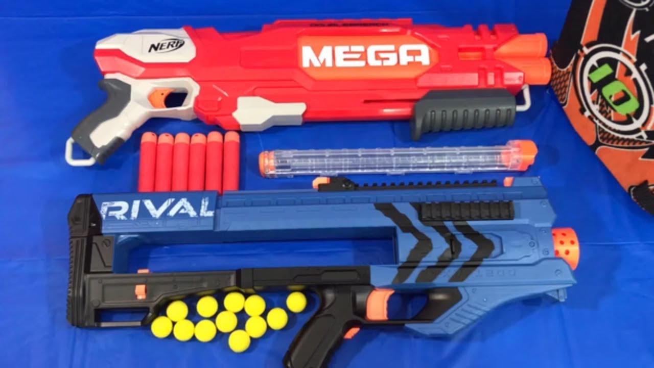 Nerf rival zeus nerf mega double breach toy guns box of toys youtube