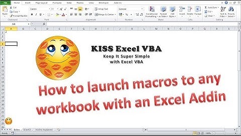 EXCEL VBA - How to launch macros to any workbook with an Excel Addin   FORMS FOR BEGINNERS