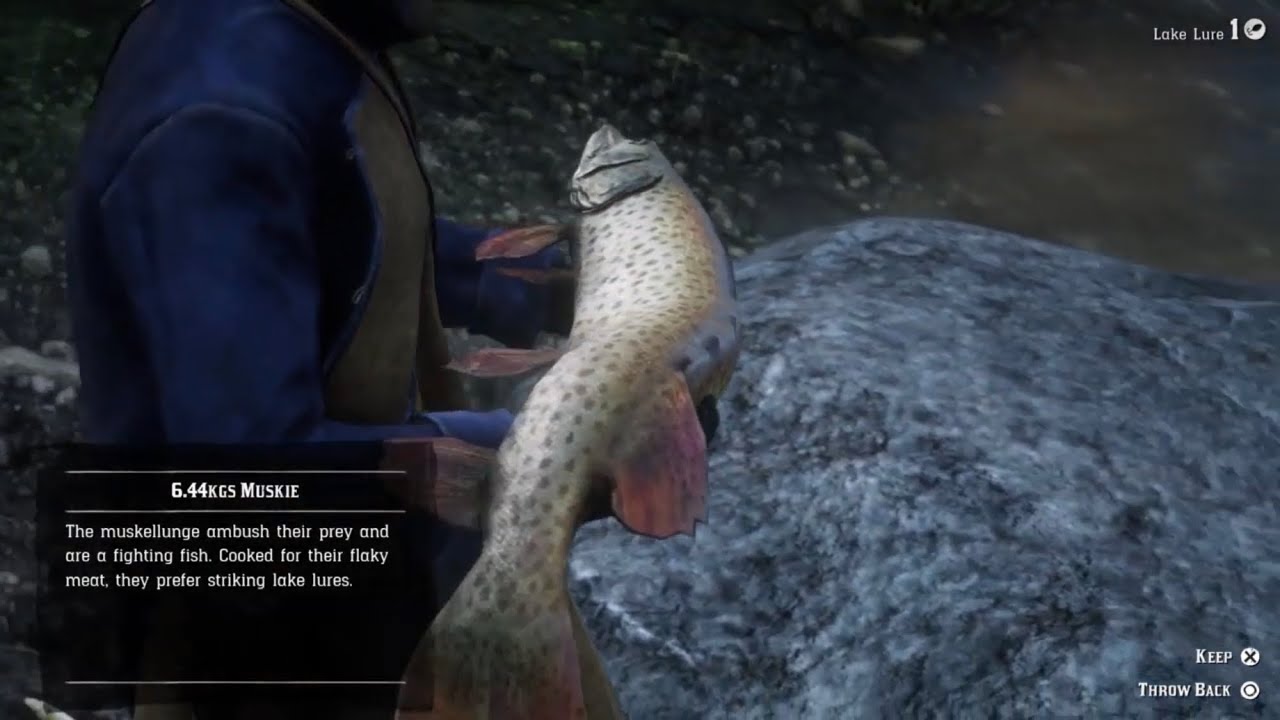 RDR2 Catching legendary fish Muskie YouTube