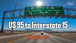 [4K Full video] US 95 to Interstate 15 through 215, Las Vegas,  Nevada,