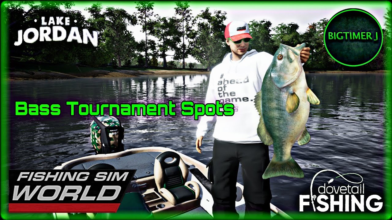 Lake Jordan - Bass Tournament Spots - Fishing Sim World 🎣