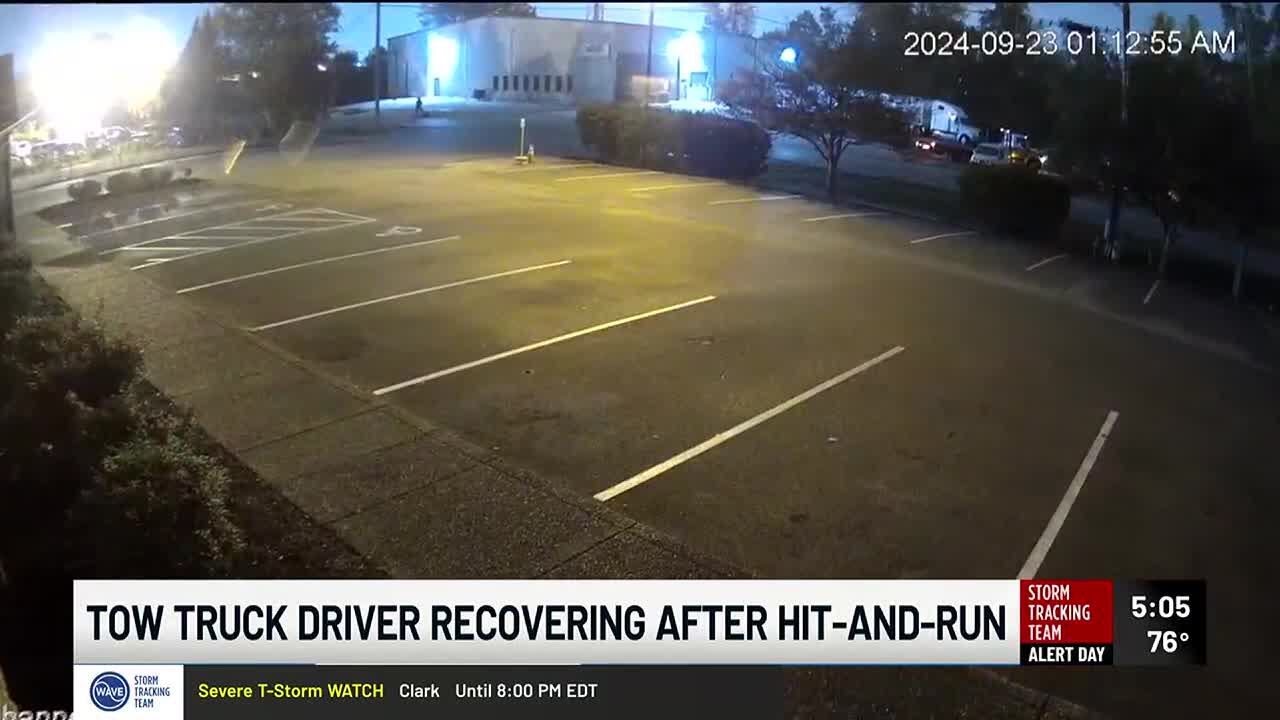 Tow truck driver recovering after hit-and-run - YouTube