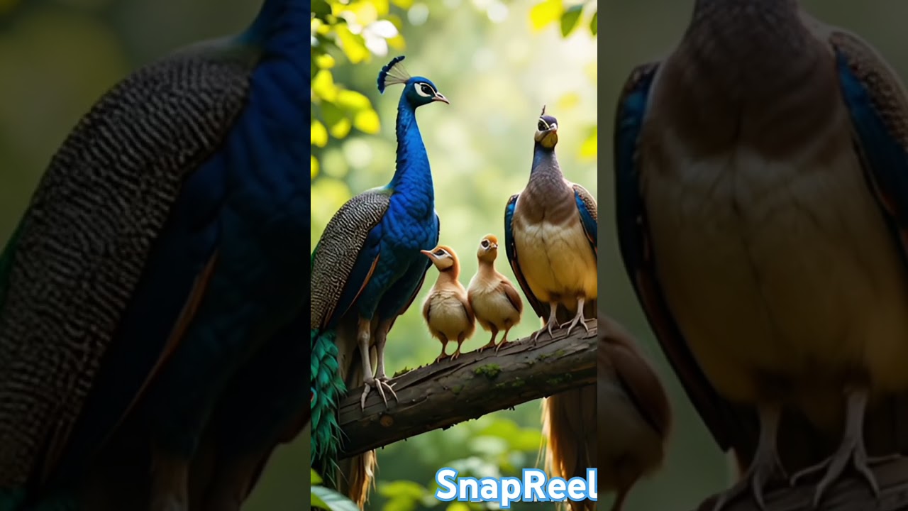 “Graceful Peacock Family 🦚✨”