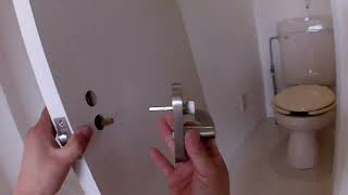 川口技研　レバーハンドル　JL-24-k 内外切り替え方法　表示錠レバーハンドル　裏面変換