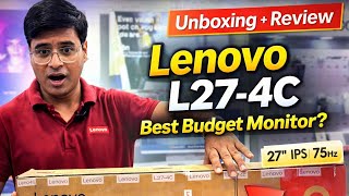 Lenovo L27-4C Monitor Unboxing 🔥 | 27” Budget Monitor Review | Worth It?